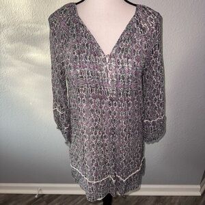 Joie Mini Babydoll Bohemian Silk Floral Festival Lined Dress Size XXS